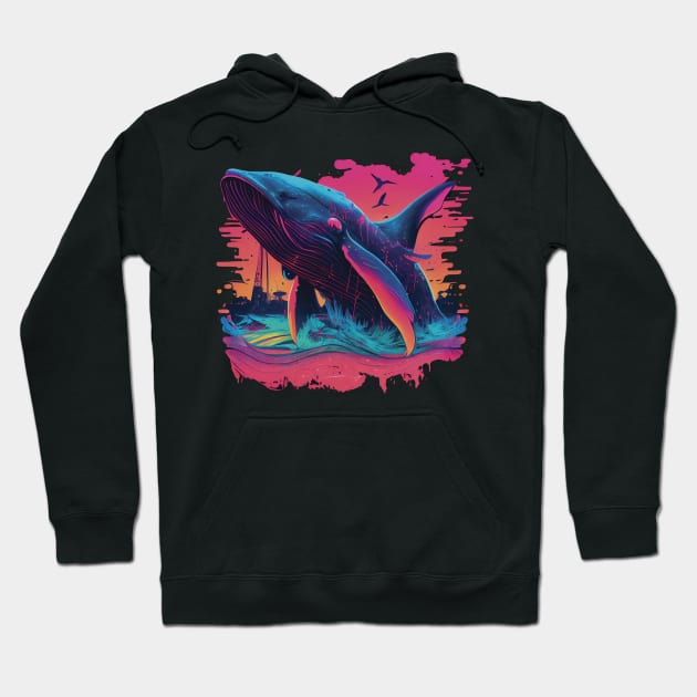 Humpback whale Hoodie by GreenMary Design